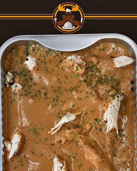 Macaroni au gratin with meat sauce