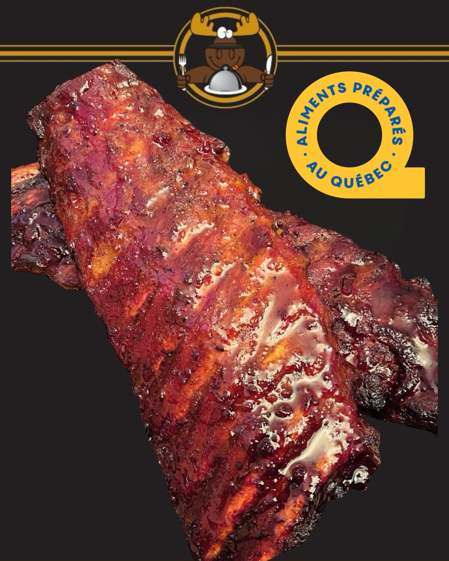 Baby back ribs with maple BBQ sauce