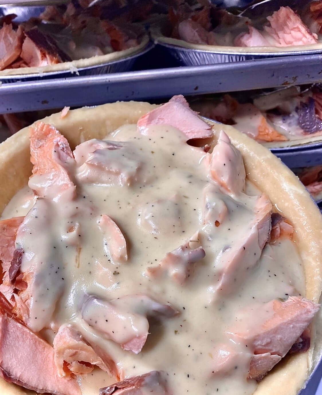 Pointe de Pâté au saumon bénédictine
