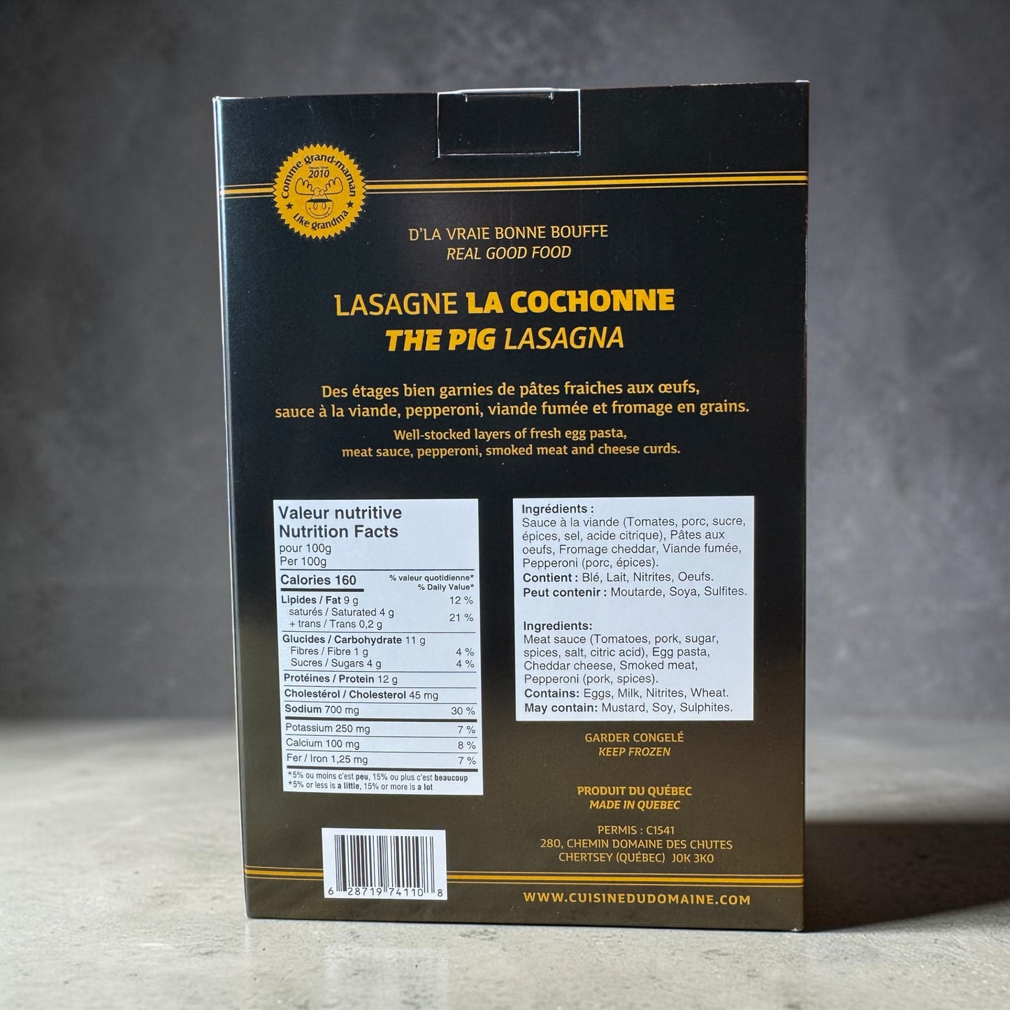 Lasagne La Cochonne – Format 1,2 kg
