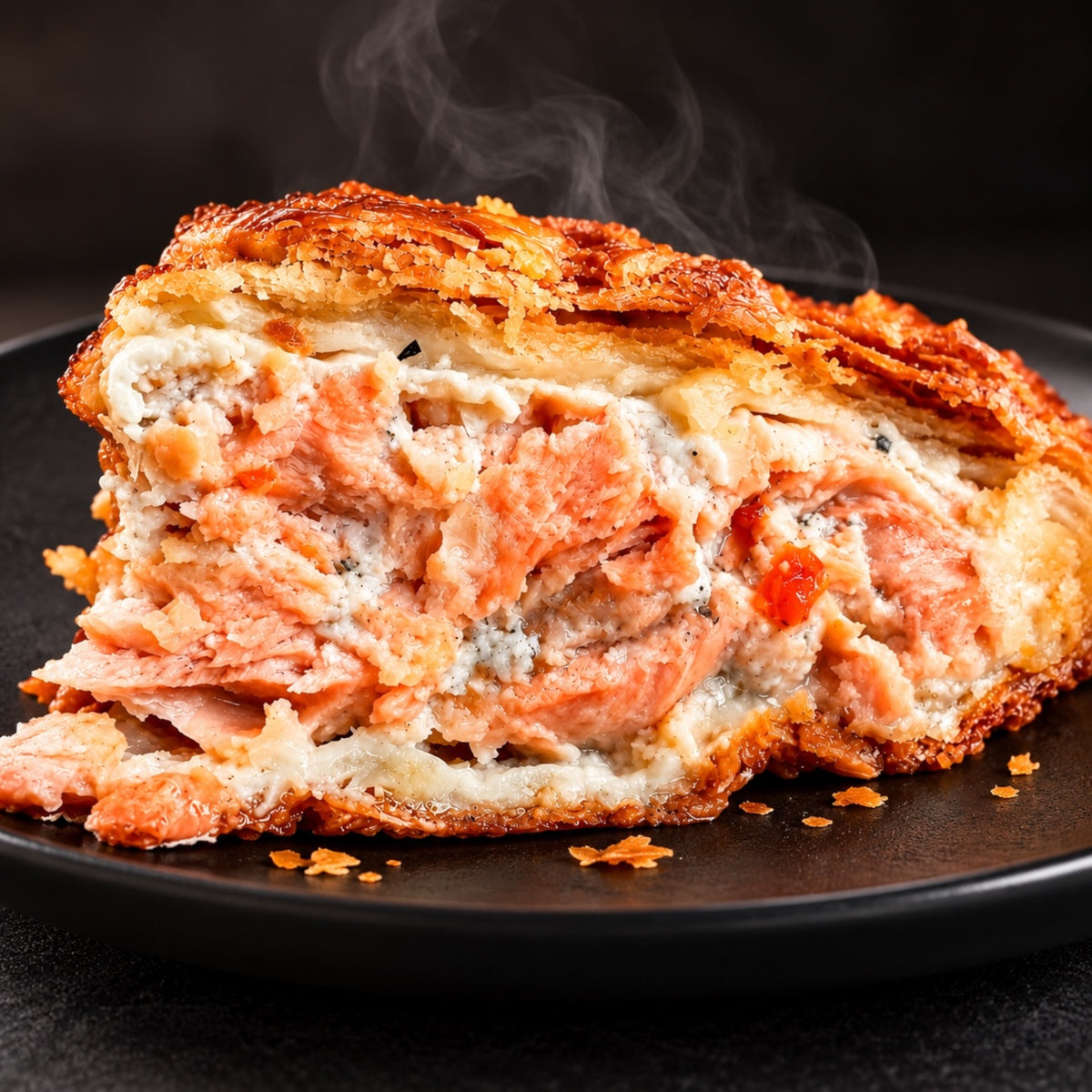 Pâté au saumon – Gros morceaux & sauce hollandaise maison 🐟🥐
