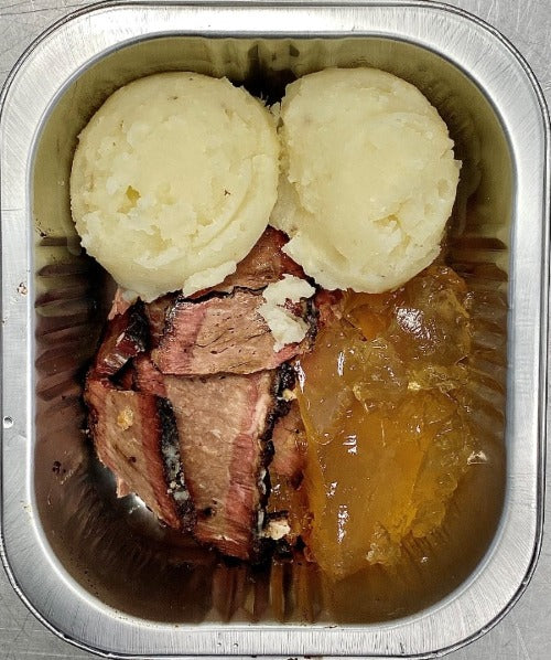 Qc Wagyu beef brisket au jus and mashed potatoes with butter