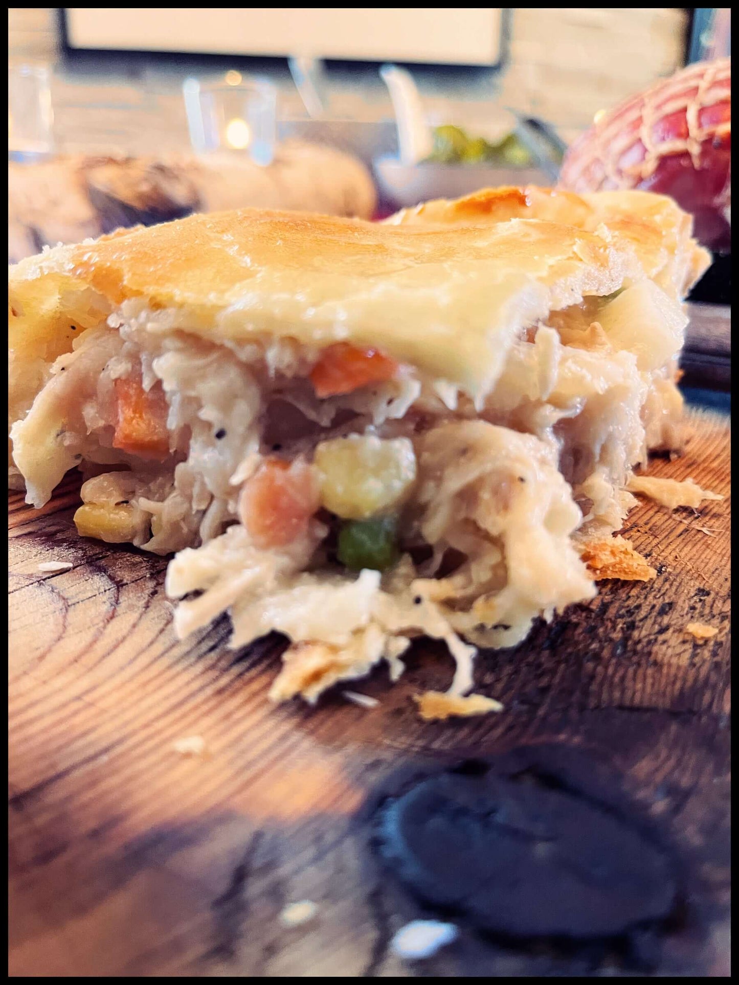 Grain-fed chicken pie